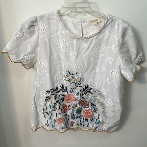 Orange Creek size L NWT white lace top